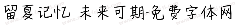 留夏记忆 未来可期字体转换